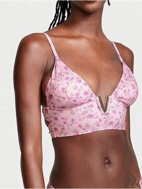 Victorias Secret Swim V-Hardware Bralette Bra Bikini Top